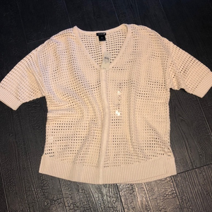 Ann Taylor Sweater‎ V Neck Small Beige NWT